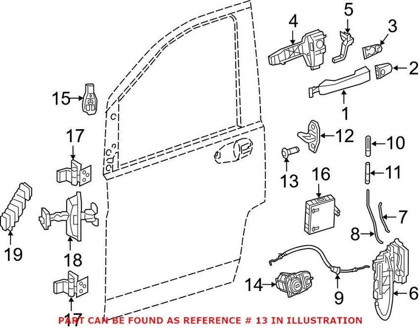 Mercedes Sliding Door Striker Bolt 0009843129